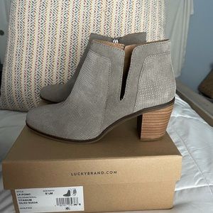 Lucky Brand grey booties.
